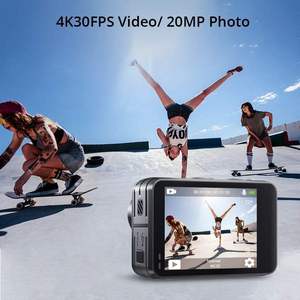กล้องแอคชั่นหน้าจอสัมผัส Wi-Fi <span class=keywords><strong>7</strong></span> Le 20MP 4K30FPS กล้าหาญ EIS 2.0 Zoom รีโมทคอนโทรล131ฟุต2X แบตเตอรี่1350mAh รองรับ - Product Image 4