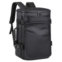 Mochila para ordenador portátil de negocios para hombre, nailon de alta densidad, resistente al agua, 15,6 pulgadas, almacenamiento de 7 capas, compartimento lateral abierto de 180, correa para equipaje