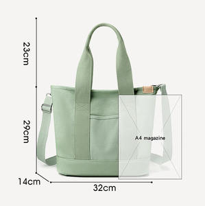 Yifan Kanvas Çanta Kore Tarzı Kadın Tote Çanta Omuz Çantası Crossbody Çanta Çanta Büyük Kapasiteli Basit Kadın Çantası - Product Image 2
