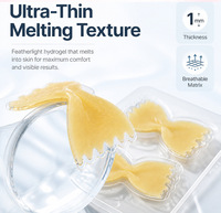 Patchs de Soin Contour des Yeux Hydratants et Éclaircissants en Gel, Anti-Cernes, en Forme de Nœud Papillon Jaune Unique