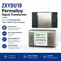 Transformateur d'isolation de signal ZXY DU19 en permalloy pour équipement audio, réponse en fréquence large 1:1+1+1