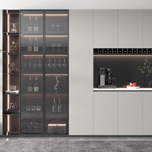 Solid Wood Modern <b>Sideboard</b> Customizable Modular Eco-Friendly <b>Storage</b> Furniture for Home Bar Dining Rooms Free Design Service - Product Image 1