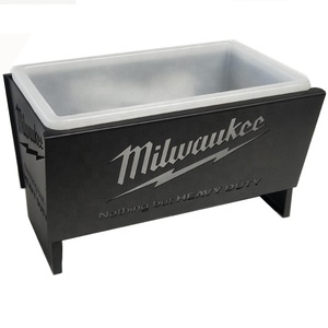 Rectangular Outdoor Steel <strong>Fire</strong> <strong>Pit</strong> <strong>with</strong> Plastic Ice Bucket - Product Image 2