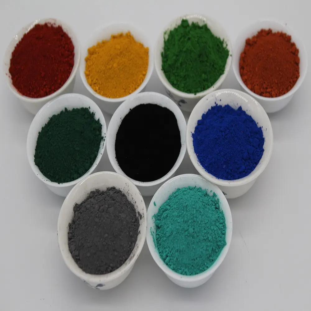 iron oxide coloured inorganic pigment powder set concrete cement coloring pigments