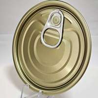300 #   Couvercle de boîte de conserve en aluminium chromé de 72,9 mm à ouverture facile pour boîte de conserve de sardines 300g