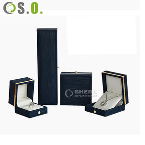 Black Red Wholesale New Style Fashion Custom Logo Pu Leather Necklace Bangle <b>Earring</b> Ring Jewelry Box - Product Image 2