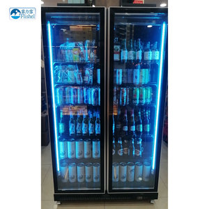 Enfriador de Bebidas Comercial de Una Sola Temperatura, 900L, Doble Puerta de Vidrio, con Control Digital y Estantes Ajustables - Product Image 3