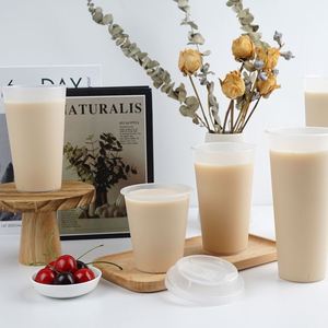 Factory Wholesale Custom Disposable PP Transparent Frosted <b>Plastic</b> <b>Cups</b> Restaurant Takeaway Milk Tea Coffee Juice <b>Cups</b> - Product Image 3