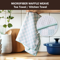 Serviettes de cuisine EM personnalisées en microfibre à faible grammage, tissage gaufré, inodores, imprimées numériquement, absorbantes, séchage rapide, chiffons de nettoyage, torchons
