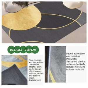 Hiện đại 3D in <span class=keywords><strong>Polyester</strong></span> thảm kích thước lớn Fluffy Boho Thảm cho khách sạn phòng khách khu vực tập thể dục thiết kế mới máy cầu nguyện Dã Ngoại - Product Image 2