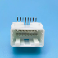 Lanshuo 1318382-2 Connecteur automobile domestique 12V mâle, boîtier PBT, 16 broches, pas de 2,2 mm, contact rectangulaire en laiton étamé, 5A, pour carte PCB