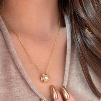 Nouveau Collier Pendentif Gourde Creuse Entièrement Sertie de Zircons Cubiques, Style Chinois Ancien, Luxe et Tendance, Chaîne de Clavicule Style National