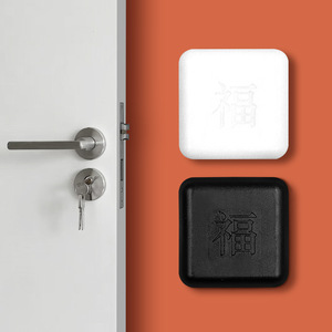 Anti Collision Door Handle Pad With Fu Character Rubber Wall Mount Home Protection For Living Room Bedroom Door Closing Cushion - Product Image 4