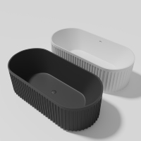 Baignoire en pierre artificielle à surface solide - Baignoire de trempage colorée très vendue pour les projets hôteliers et résidentiels