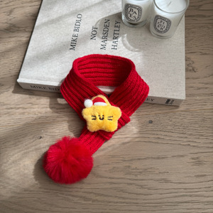 Écharpe de Noël en laine pour chat et chien, accessoires de dessin animé renne, bijoux pour petits chiens Bichon Frisé, collection automne-hiver - Product Image 4