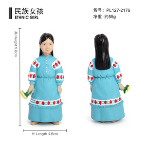 Figurines de jouets éducatifs Montessori STEM en PVC massif, simulation de <span class=keywords><strong>costumes</strong></span> ethniques, vente en gros - Product Image 5
