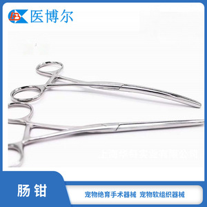 Stainless steel 23cm and 18cm intestinal clamps, dog <b>cleaning</b> and grooming <b>tools</b>. - Product Image 2