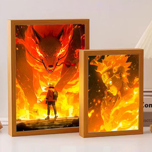 Juego 3D Ilusión Lámpara Japonés Anime Theme 7 Color USB Cambio Manga LED Lámpara De Mesa Flash Bombilla Humor Lámpara Para Niño/cumpleaños/sueño/noche Luz
