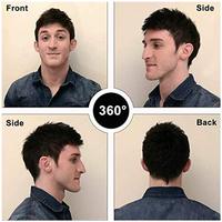 Usine directe cheveux indiens Remy 100% hommes cheveux toupet naturel noir court respirant soie Base fermeture avec Clip