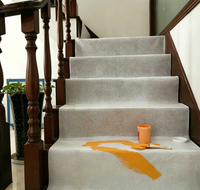 Rouleaux de protection de sol adhésifs blancs imperméables de qualité économique chinoise personnalisables, avec feutre blanc adhésif