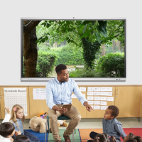 Tableau blanc interactif tactile 4K de 75 pouces avec système double Android/Windows, écran tactile intelligent AI 3576 sans fil pour l'enseignement