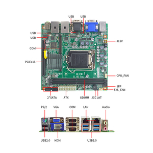 MINI-ITX เมนบอร์ดอุตสาหกรรมแบบฝังตัว LGA1151 8th/9th Gen I9/I7/I5/I3 CPU 2xDDR4 ดับเบิ้ล 10USB EITX-7591 ใหม่ CPU LGA1151 - Product Image 3