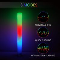 Bâtons de mousse colorés à LED lumineuses Bâtons lumineux en éponge Bâtons Rally Rave Baguettes lumineuses Bâton lumineux clignotant Fournitures de fête