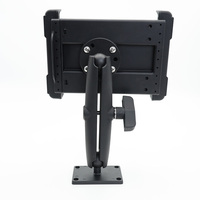 Support d'ordinateur portable avec bras à double rotule et tige de connexion, en alliage d'aluminium rotatif à 360 degrés
