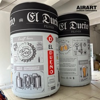 Canette de bière gonflable géante la plus vendue pour les activités de promotion des supermarchés, canette de bière Guinness personnalisée