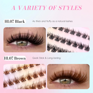 <span class=keywords><strong>Pestañas</strong></span> Postizas en Racimo Autoadhesivas 3D con Efecto Voluminoso, Sin Pegamento, <span class=keywords><strong>de</strong></span> Larga Duración (5-10 Días), Pre-Encoladas, para Marcas Privadas al por Mayor - Product Image 3