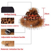 Chapeau bob en fausse fourrure, style pêcheur, chaud et doux, avec protection pour les oreilles et pompon, idéal pour l'hiver