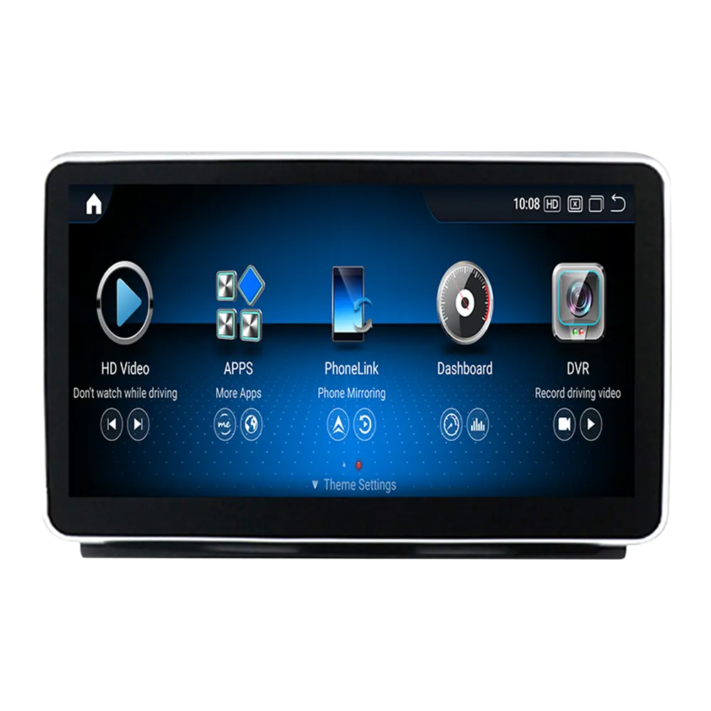 Navifly MNX Sistema GPS para carro Android 8core 6 + 128GB mais novo para Benz ML W166-GL X166 2012-2015 Suporte sistema duplo comutação livre