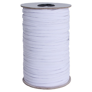 Nastro Elastico Bianco di Alta Qualità con Logo del Produttore, Fettuccia Piatta in Poliestere da 8mm, Tessuto Jacquard Ecologico, Campione Gratuito - Product Image 3