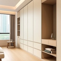 Poignée de porte encastrée réglable en bois, style minimaliste, pour ensemble de meubles de chambre, hôtel, villa, dressing modulaire et coiffeuse