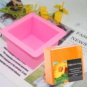 <b>Large</b> Cube Square Soap Making Mold Silicone <b>Candle</b> Mold Non-Stick Square Baking Silicone Mold - Product Image 3