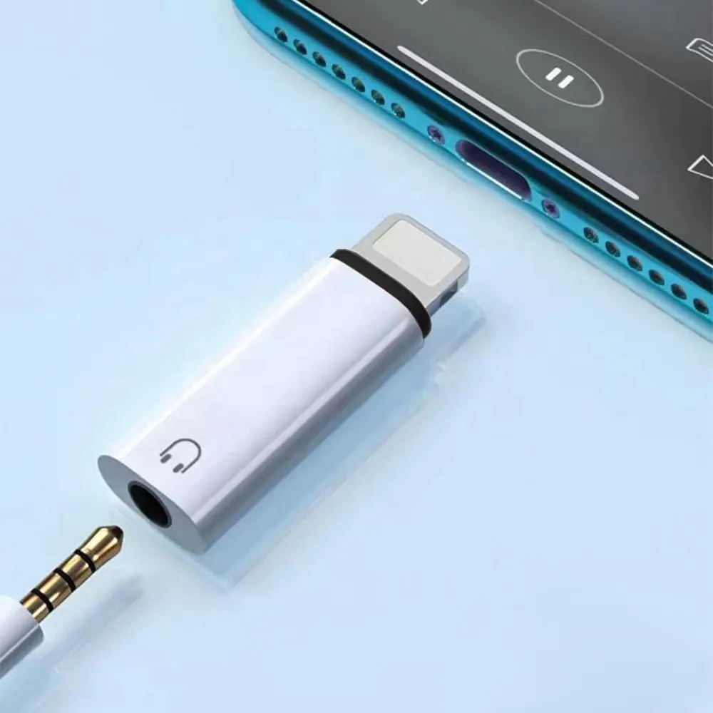 compatible with apple lightning to 3.5 mm headphone jack adapter for iphone support OEM