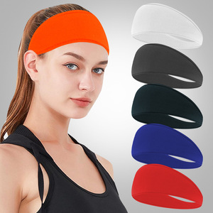 Bandeau de sport pour femme, respirant, séchage rapide, haute élasticité, pour yoga et course à pied, couleur unie, design en soie glacée - Product Image 1