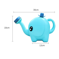 Arrosoir en plastique D5805 pour jardin, 1,5 L, en forme d'éléphant, à long bec, pour arroser les fleurs et les plantes, pour pelouse et cour