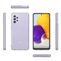 Coque arrière transparente en Silicone pour Samsung, étui de téléphone portable de luxe, en Tpu, pour Galaxy A72, 2022