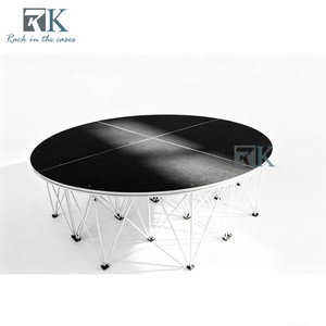Quarter Round <b>Stage</b> <b>Platform</b> Black Non-slip Industrial Aluminum Riser <b>Stage</b> - Product Image 1