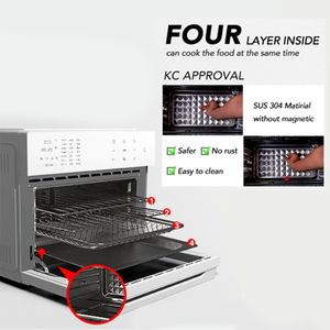 Tùy Chỉnh <span class=keywords><strong>30</strong></span>-Lít Thép Không Gỉ Điện Nồi Chiên Không Khí Lò Max 6Kg Gà 13 Inches Lò Nướng Bánh Pizza Cho Nướng - Product Image 4