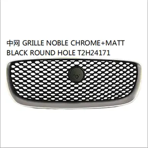 OEM T2H24171 FOR JAGUAR XF 2016- AUTO CAR GRILLE NOBLE CHROME+MATT BLACK ROUND HOLE VICCSAUTO