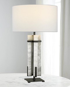 Lampe de table ronde moderne noire avec motif blanc pour l'éclairage de la maison, de l'hôtel, de la villa, de la chambre et du salon - Product Image 4