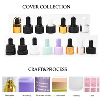 Flacon compte-gouttes en verre ambré de luxe unique 30ml 50ml pour sérum cosmétique, huile essentielle, gouttes pour les yeux et huile, avec boîte d'emballage personnalisée avec logo
