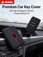 Accessoire Voiture Housse de Clé de Voiture en Silicone Compatible avec Renault Captur Clio Megane Zoe Design Nid d'Abeilles Télécommande Étui