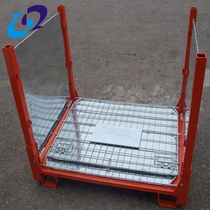 Nặng đóng mở thép mạ kẽm dây lưới <span class=keywords><strong>pallet</strong></span> <span class=keywords><strong>container</strong></span> dung lượng cao tùy chỉnh kích thước cho xếp chồng lưu trữ kho - Product Image 4