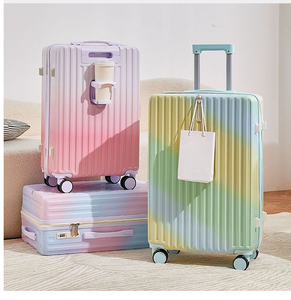 Valise de voyage unisexe grande capacité à roulettes silencieuses avec cadenas à combinaison intégré, <span class=keywords><strong>nouveau</strong></span> modèle dégradé, vente en gros - Product Image 5