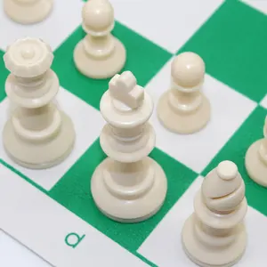 CHRT Roll-up Travel Chess Set Great Travel Toy Games Tournament Plastic Outdoor Chess Set with Board