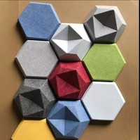 Panneaux acoustiques 3D en feutre PET écologiques CTPAT BSCI ISO pour bureau, maison, lieux publics, solutions de décoration artistique DIY