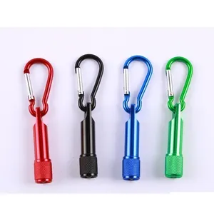 Porte-clés LOGO personnalisé Mini torche enfants Super Mini porte-clés lampes de poche avec mousqueton à bouton d'escalade